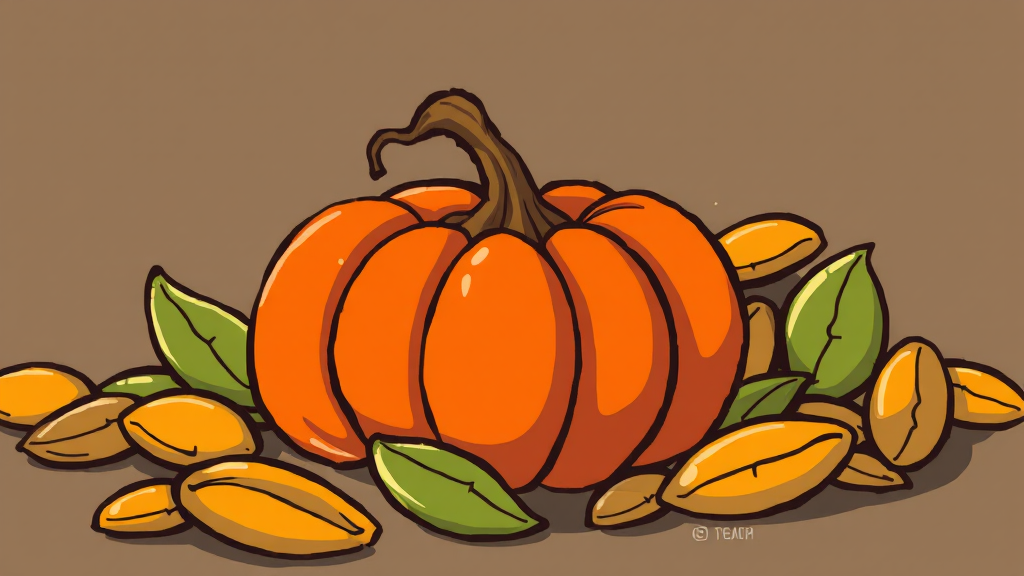 호박씨 섭취 시, 이것만은 주의하세요! (cartoon 스타일)