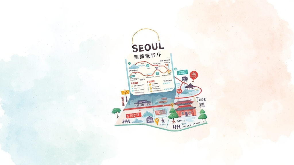 서울 지도 종류 (watercolor 스타일)