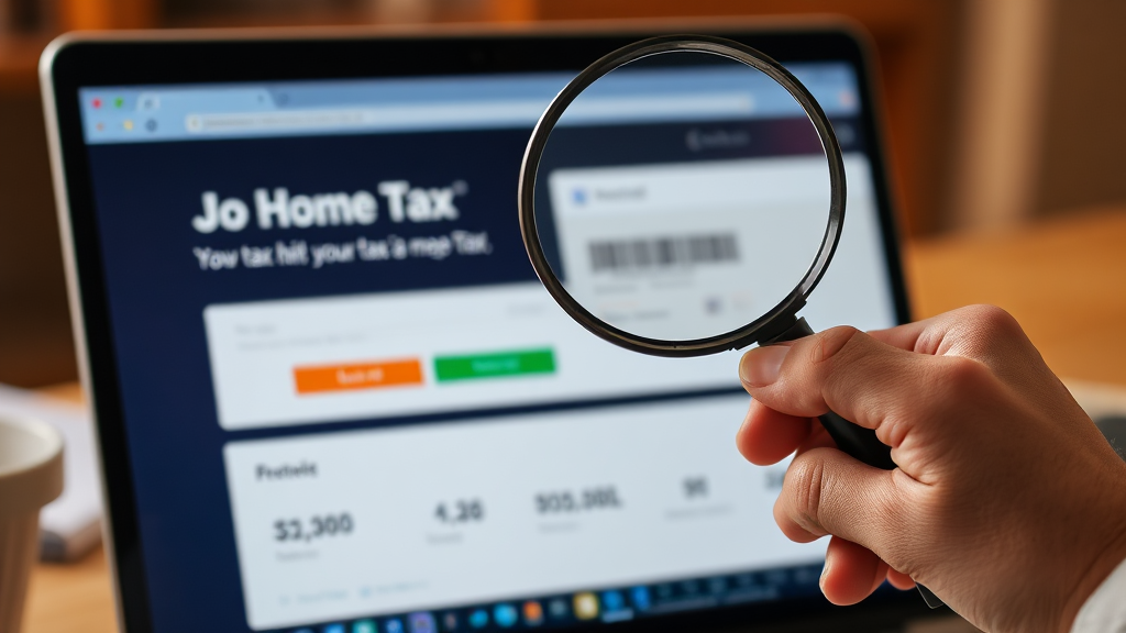 홈택스 간소화 서비스 활용법 (realistic 스타일)