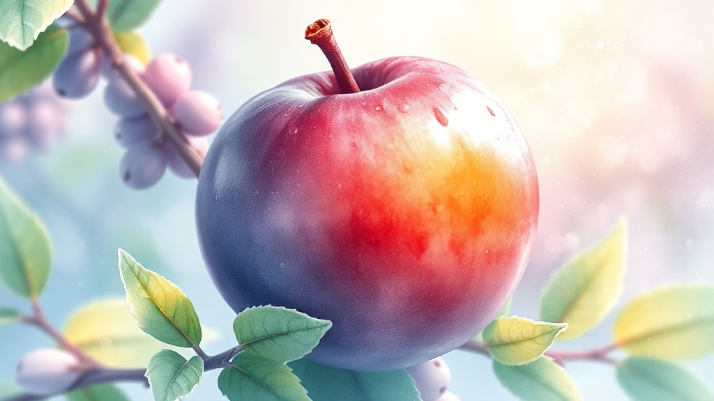 매실의 다재다능한 효능 (watercolor 스타일)