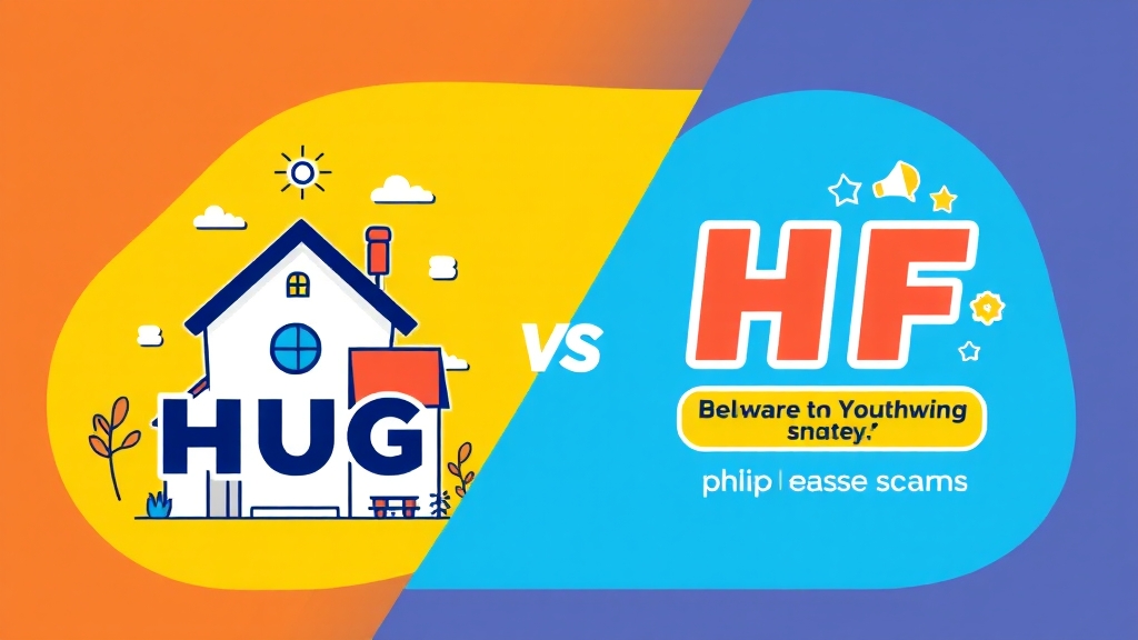 HUG vs HF: 나에게 맞는 선택은? (illustration 스타일)