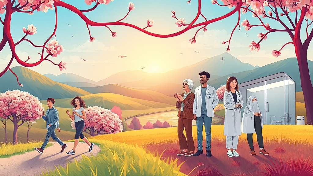 혈관 건강 생활 습관 개선 (illustration 스타일)