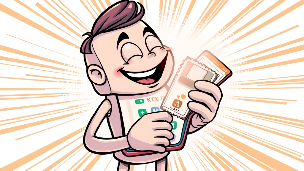 KTX/SRT 예매 방법 (cartoon 스타일)
