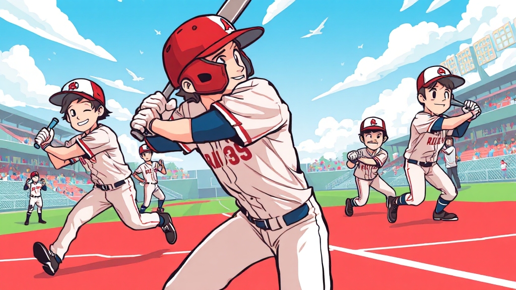 ‘최강야구’와 ‘불꽃야구’의 만남 (cartoon 스타일)