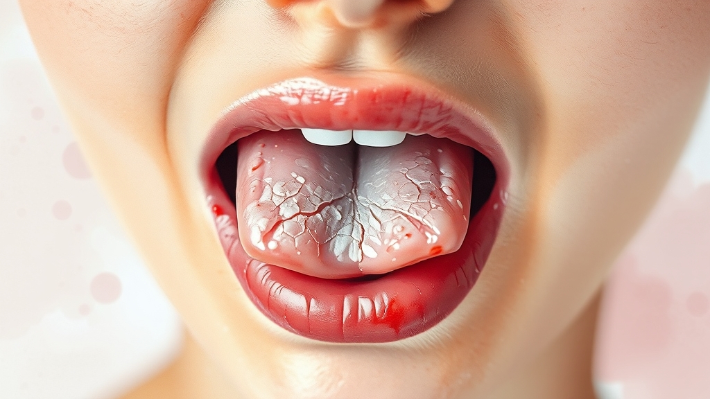 백태, 질병의 신호일 수 있나요? (watercolor 스타일)