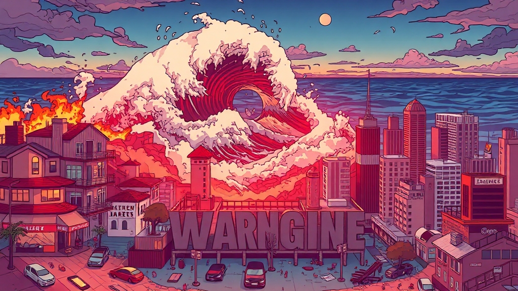 한반도 위험 지역 (cartoon 스타일)