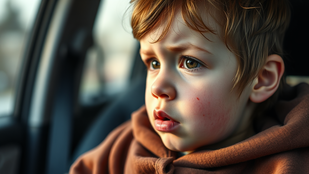 병원 방문이 필요한 기침 증상 (realistic 스타일)