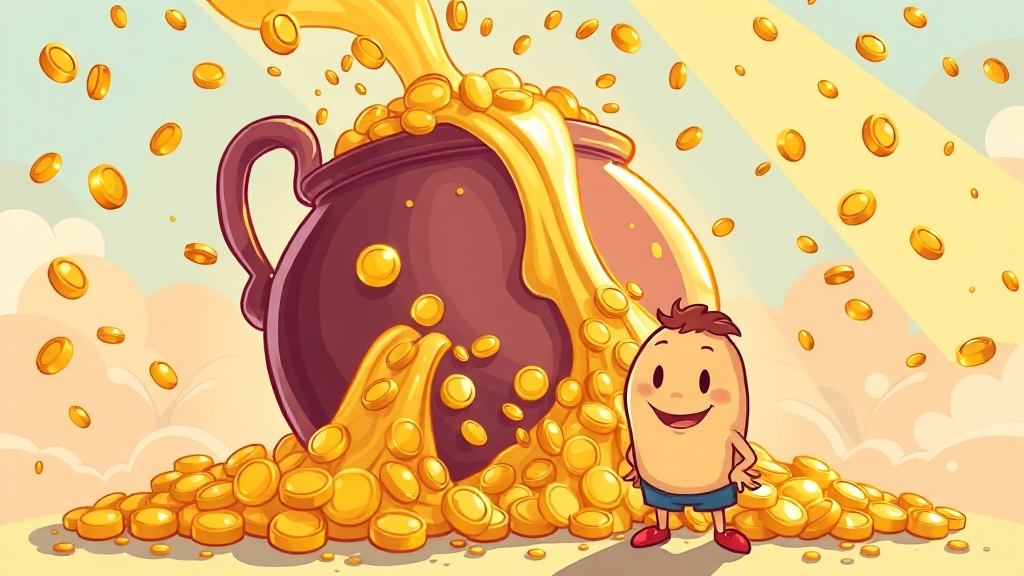 똥 꿈과 재물운의 관계 (cartoon 스타일)