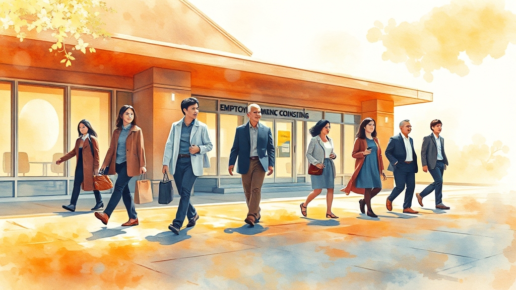 중장년내일센터, 어떤 곳일까요? (watercolor 스타일)