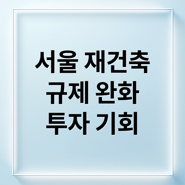 서울 재건축 규제 완화: 낡은 아파트, 새 희망과 투자 기회 2 서울 재건축
규제 완화
투자 기회 (서울 재건축 규제 완화)
