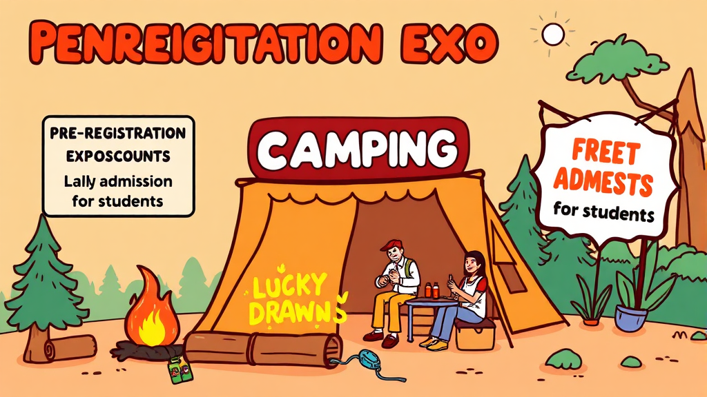 입장권 정보: 사전 등록 혜택 및 할인 정보 (cartoon 스타일)