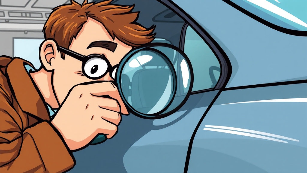 중고차 구매 전 체크리스트 (cartoon 스타일)