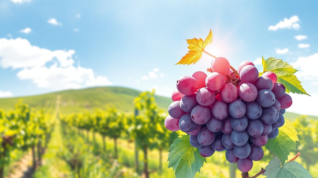 김천 포도의 매력 (watercolor 스타일)