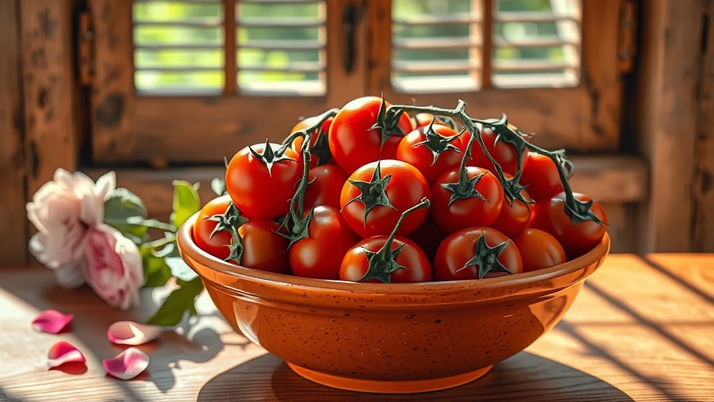 토마토 보관 방법 (realistic 스타일)