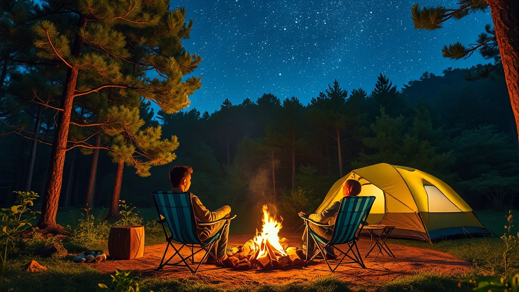 캠핑, 장태산으로! (realistic 스타일)