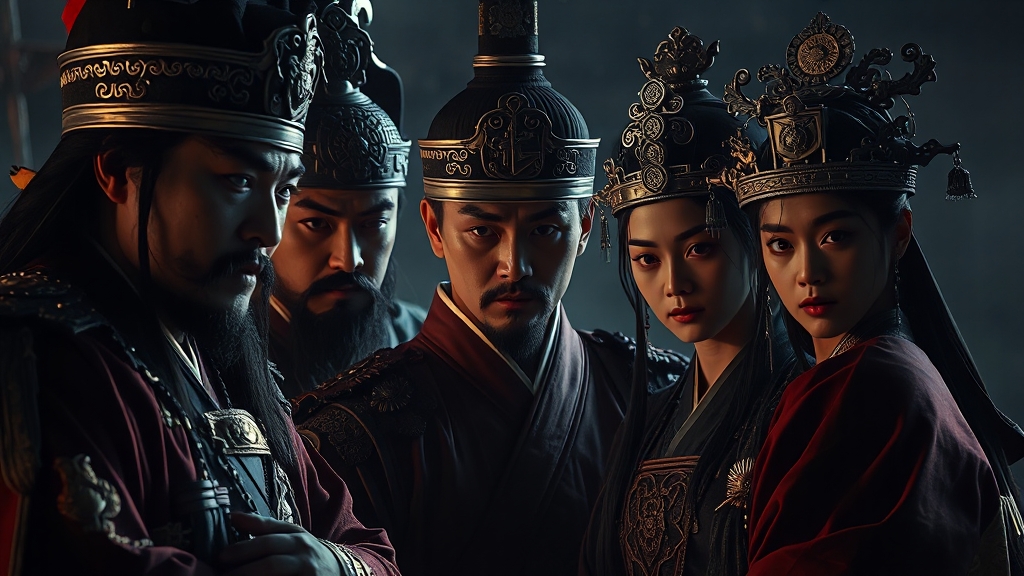 권력 다툼과 비극: 조선 왕조의 어두운 단면 (realistic 스타일)