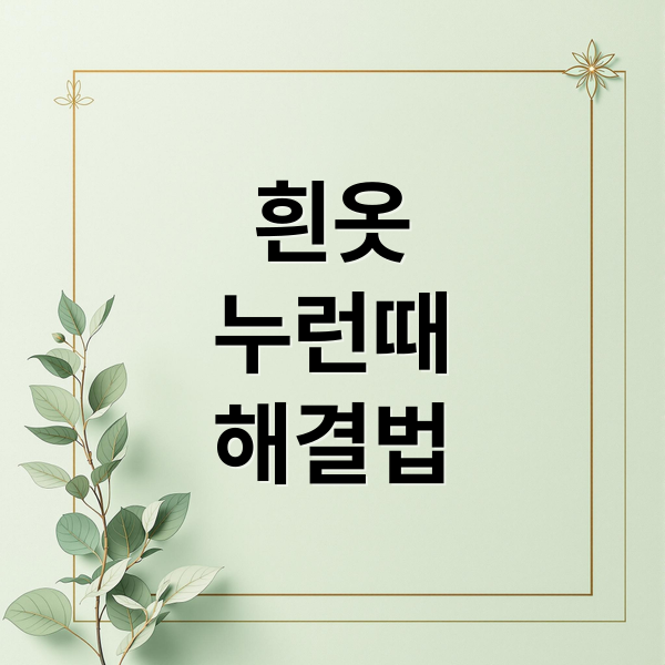 흰옷
누런때
해결법 (흰옷 누런때 제거)