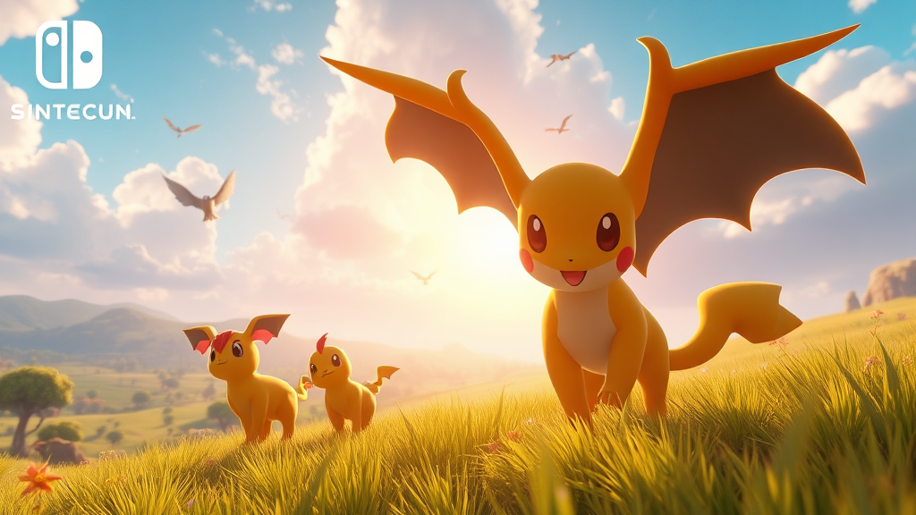 포코피아와 닌텐도 스위치2의 시너지 (realistic 스타일)