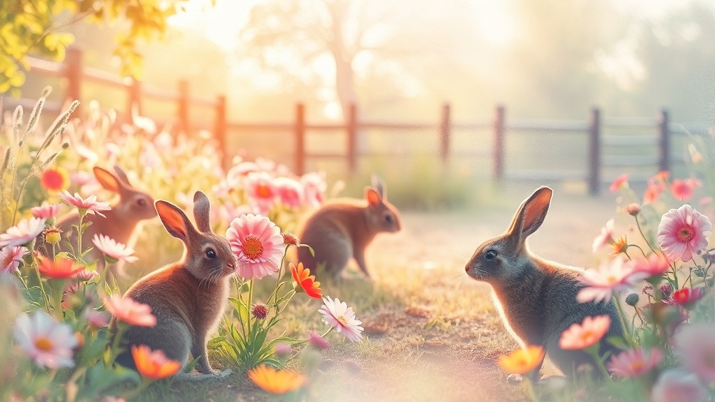 야외 동물원 (watercolor 스타일)