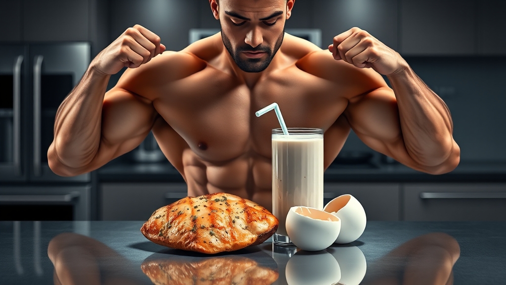 단백질 섭취 방법 & 권장량 (illustration 스타일)