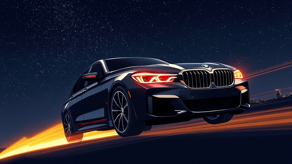 740i M Sport: 경쟁 모델 비교 (cartoon 스타일)