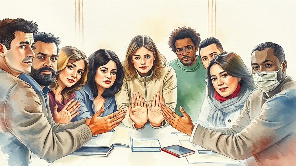 고용유지지원금, 왜 필요할까요? (watercolor 스타일)