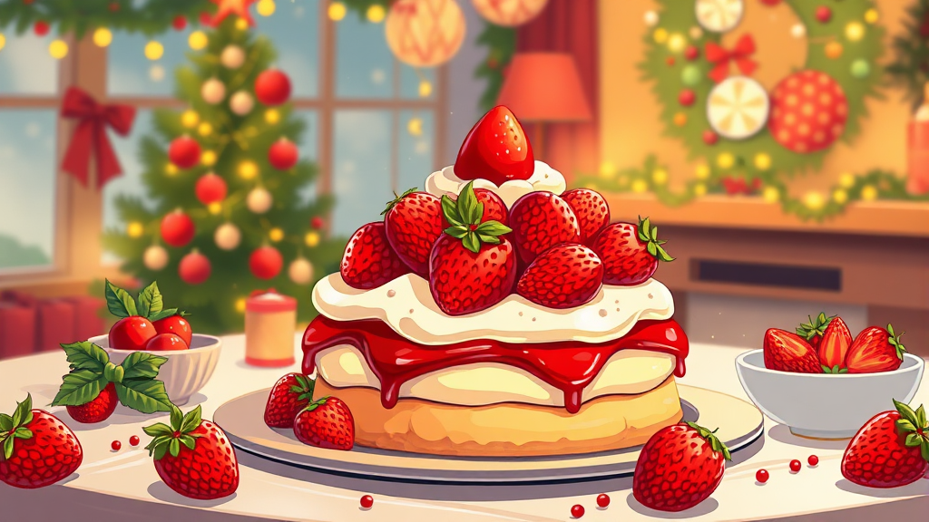 크리스마스 케이크 라인업 (illustration 스타일)