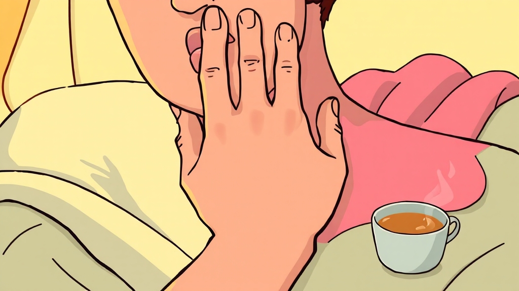 임파선염 치료와 회복 관리 (cartoon 스타일)