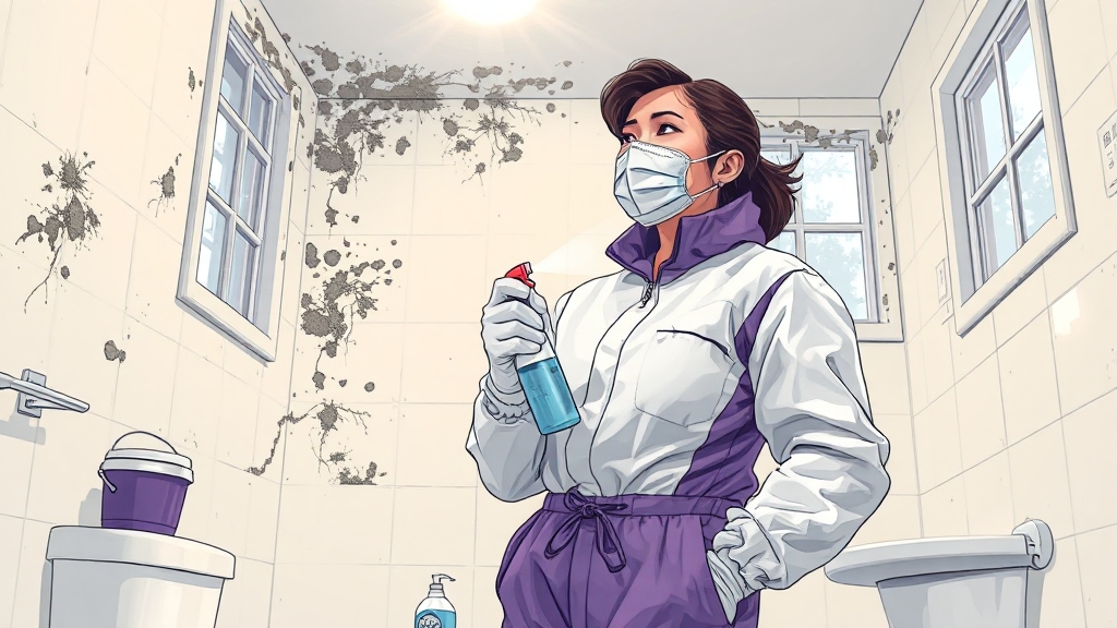 곰팡이 발생 시 제거 방법 (illustration 스타일)