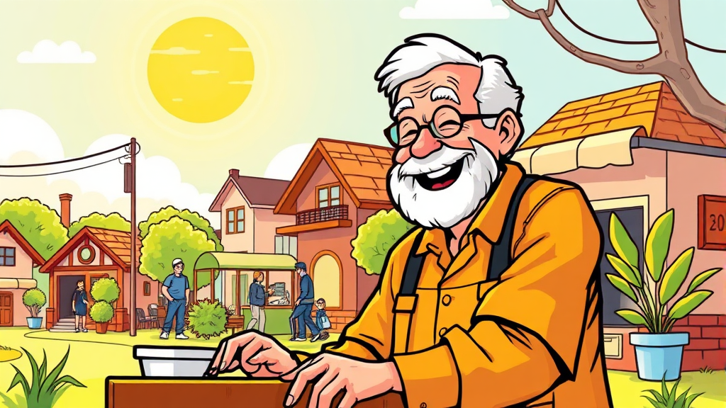 노인일자리, 왜 중요할까요? (cartoon 스타일)