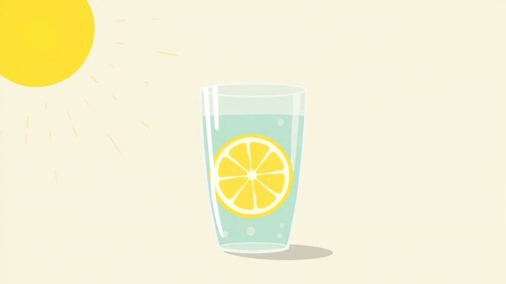 아침 레몬수 루틴 시작하기 (illustration 스타일)