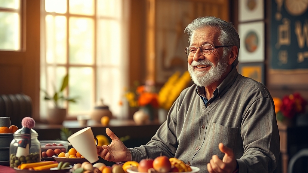 장수를 위한 생활 습관 (realistic 스타일)