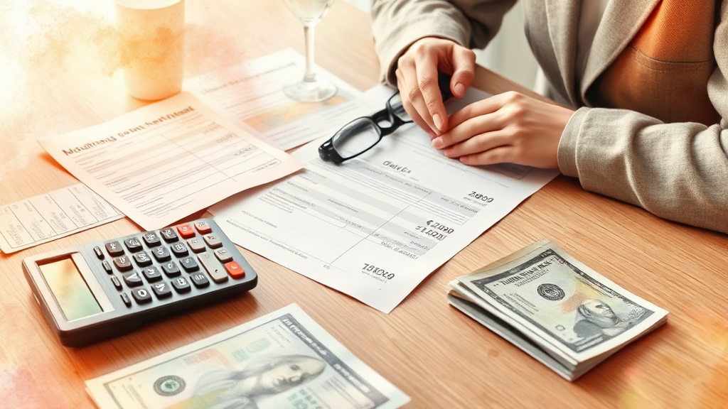 임대 관련 지출 항목 분석 (유지비, 세금) (watercolor 스타일)