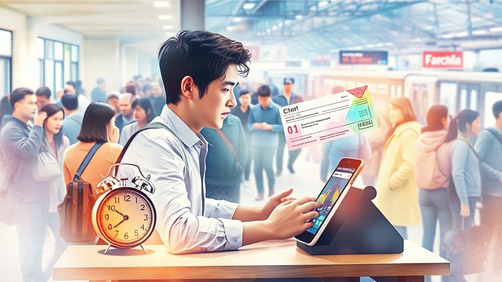 추석 기차표 예매 꿀팁 (watercolor 스타일)