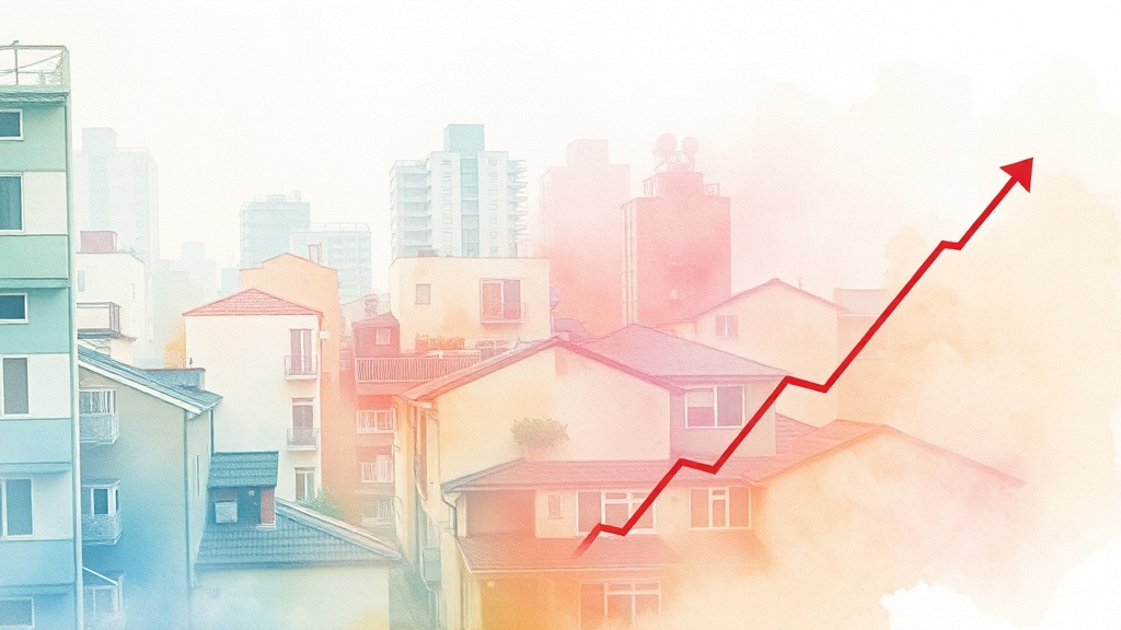 수요 증가와 공급 부족 심화 (watercolor 스타일)