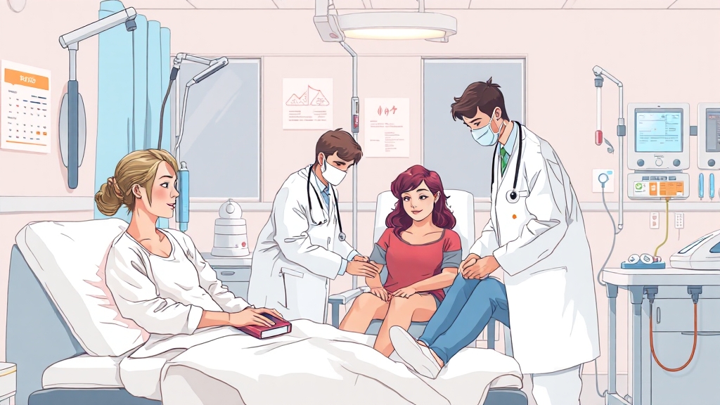 투석 중 문제 발생 시 대처법 (illustration 스타일)