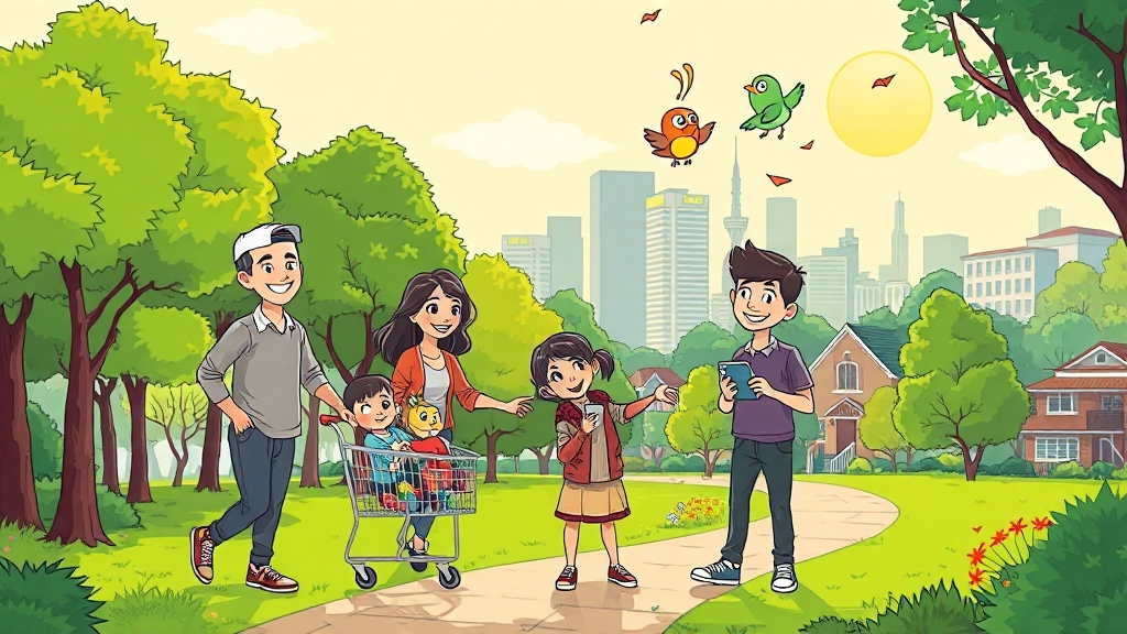 주변 인프라 분석 (cartoon 스타일)