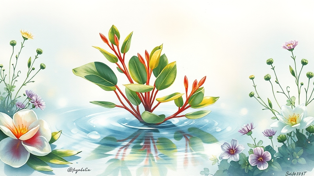 비단풀, 궁금증 해결! (watercolor 스타일)