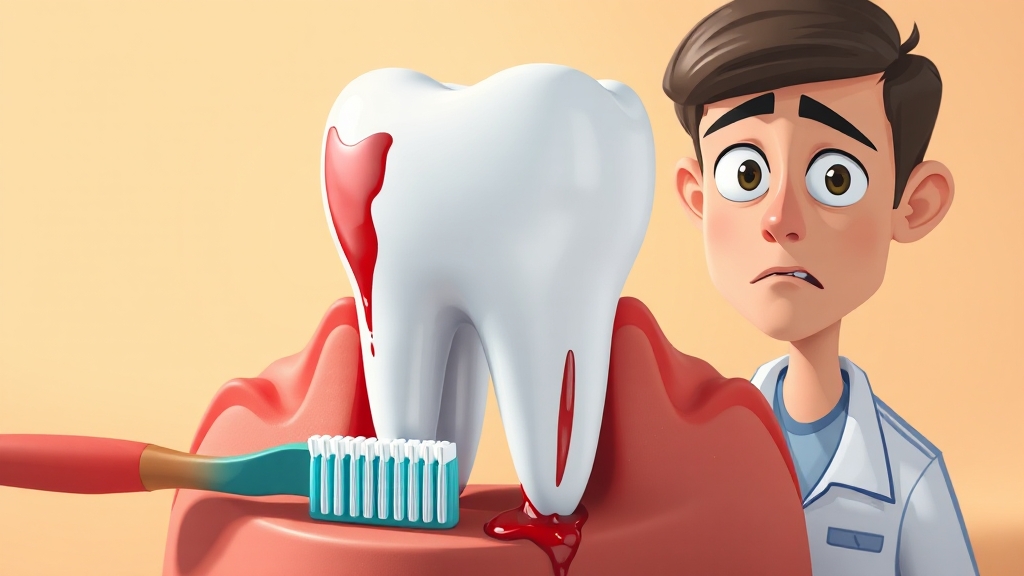 잇몸 염증, 자가 진단법 (cartoon 스타일)