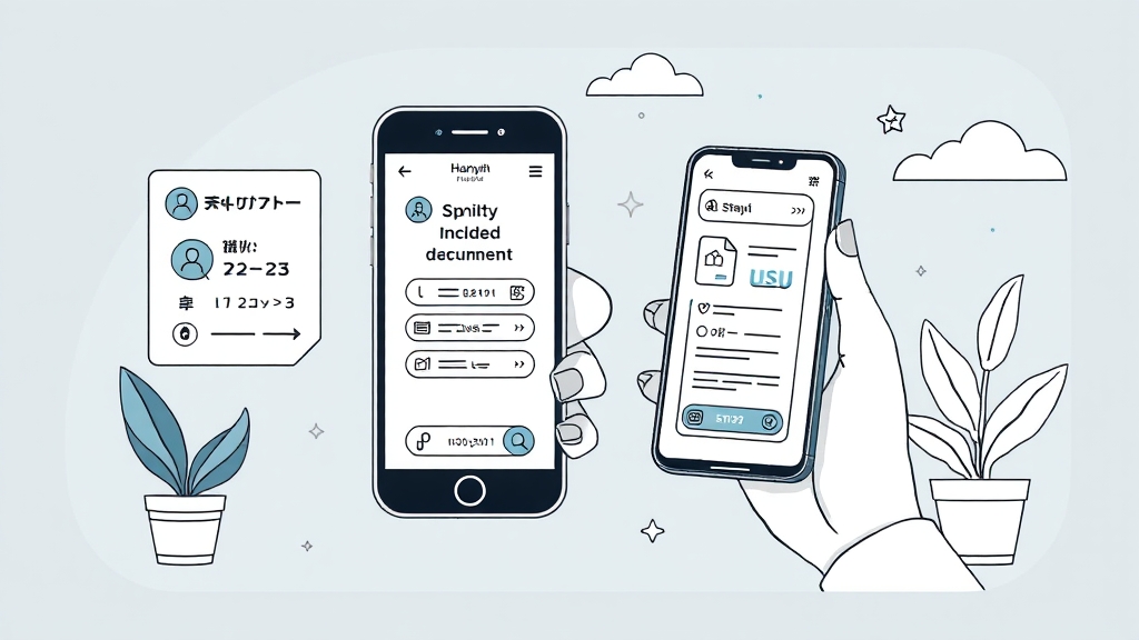 간편한 청구 방법 안내 (illustration 스타일)