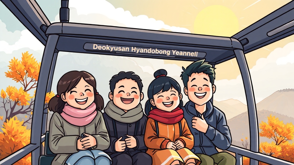 덕유산 곤돌라 & 트레킹 (cartoon 스타일)