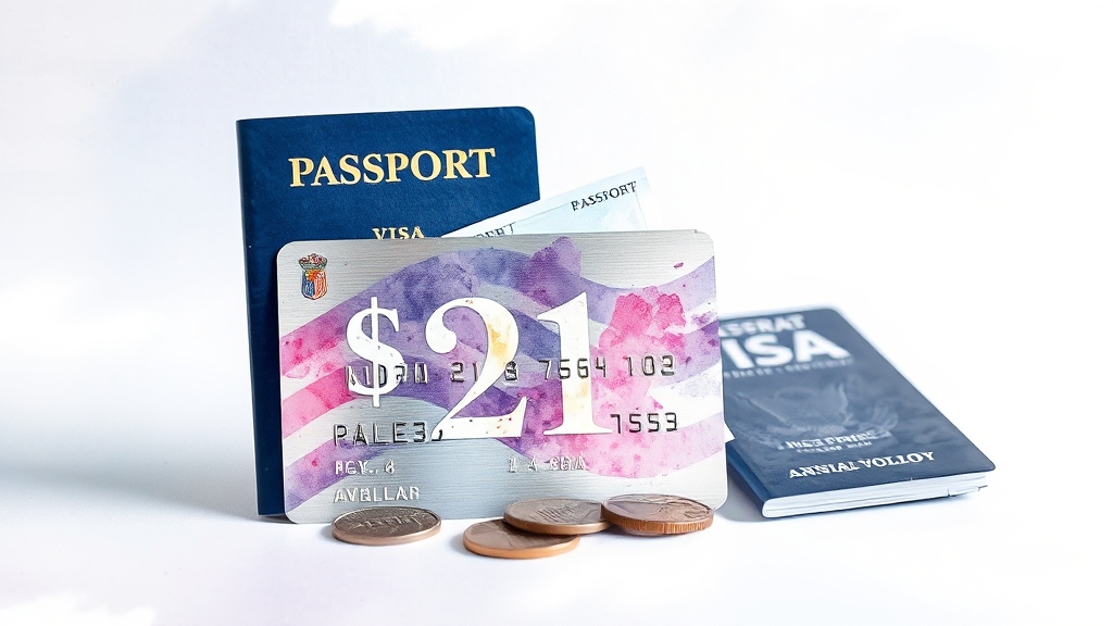 ESTA 비용, 얼마일까요? (watercolor 스타일)