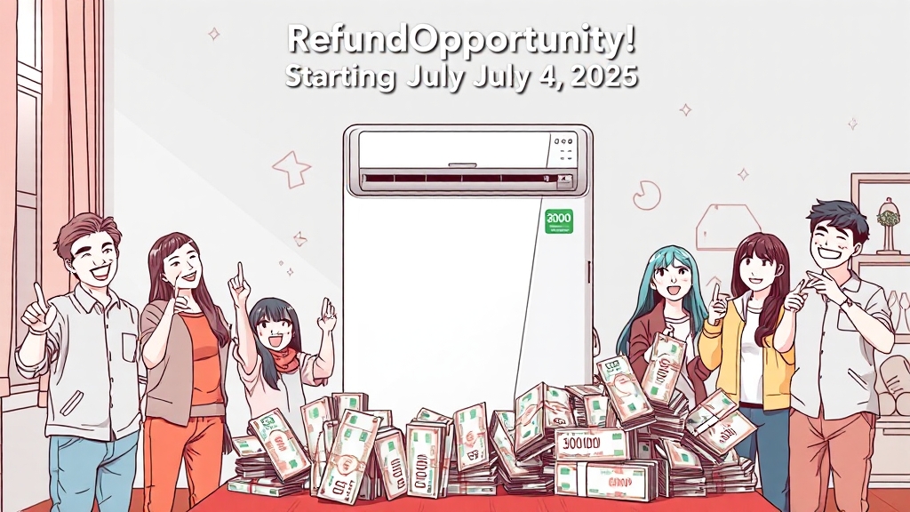으뜸효율 가전 환급 사업 (illustration 스타일)