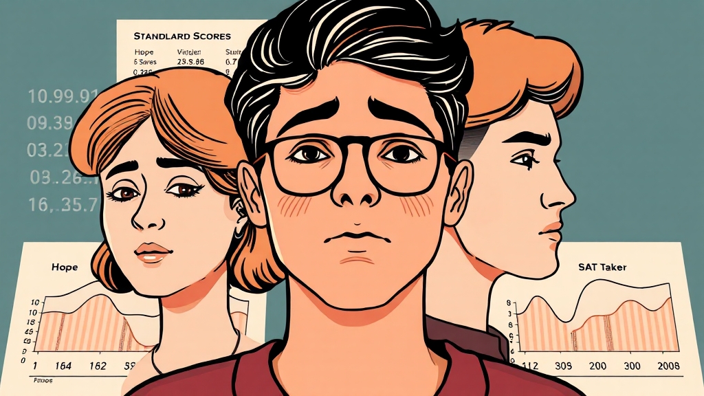 원점수, 표준점수, 백분위란? (illustration 스타일)