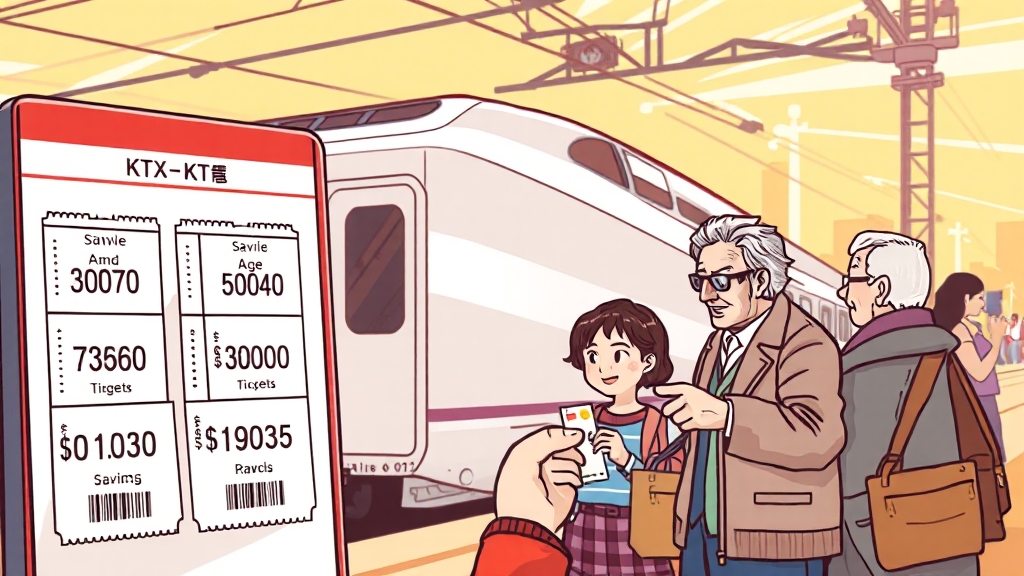 KTX 티켓, 알뜰하게 구매하는 법 (cartoon 스타일)