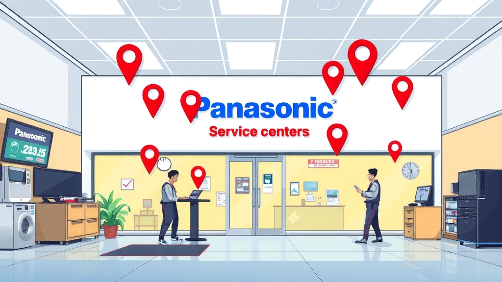 서비스센터 위치 및 시간 (cartoon 스타일)