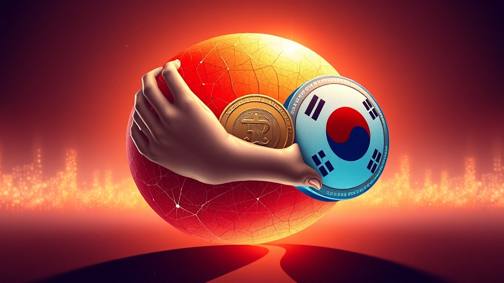 주요 국가 암호화폐 정책 비교 (미국, 한국 등) (illustration 스타일)