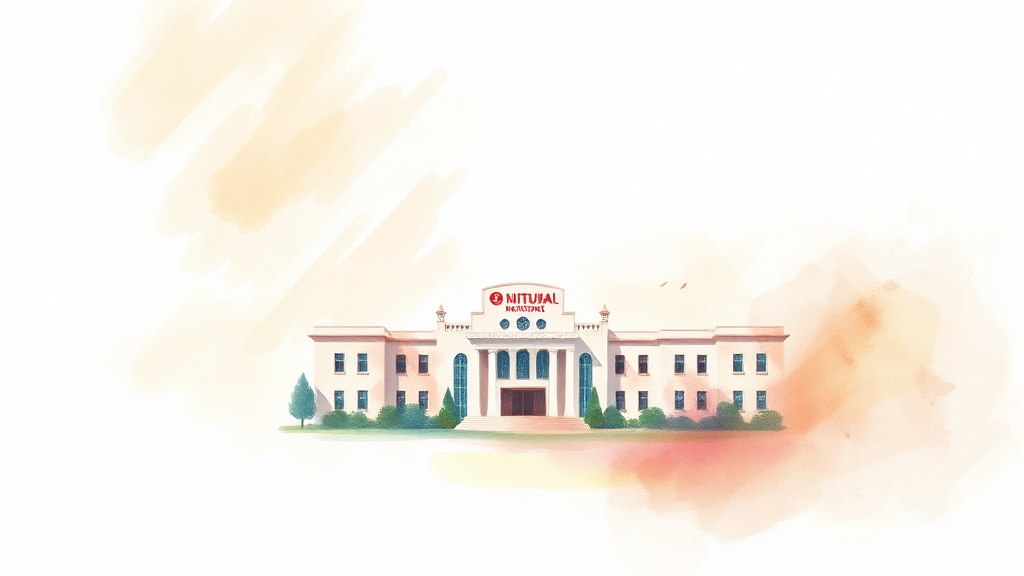 교육 기관 선택 가이드: 성공적인 학습을 위한 기준 (watercolor 스타일)