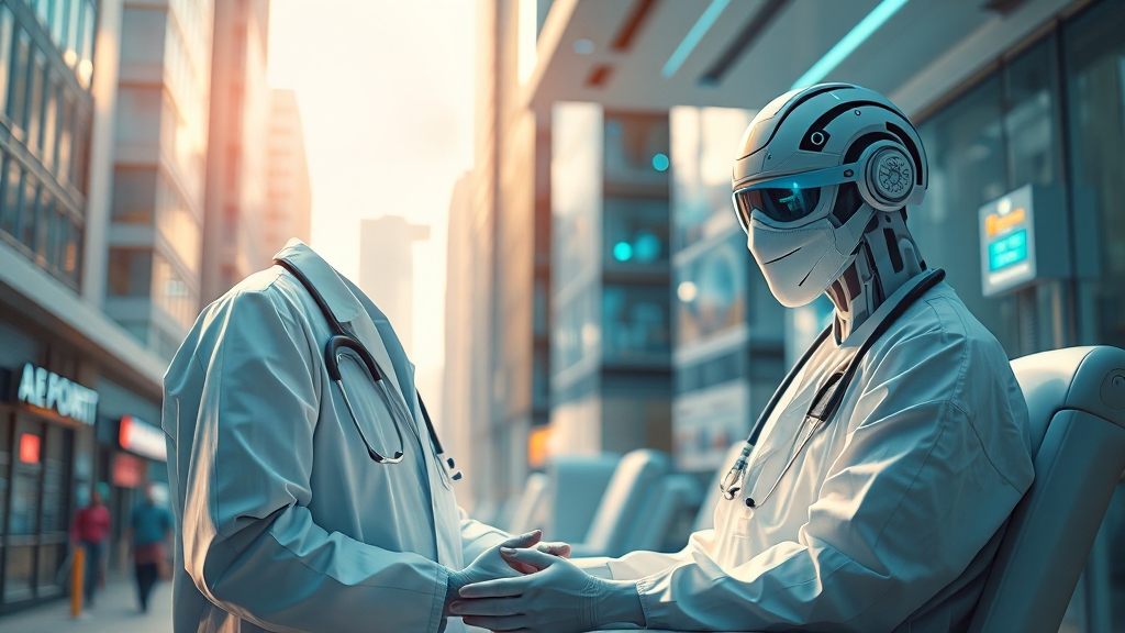 결론: AI 의료 기술, 밝은 미래를 향해 (realistic 스타일)