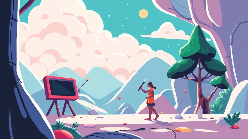 AI와 일자리 변화 및 미래 전망 (cartoon 스타일)